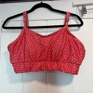 Lime Ricki Red Polka Dot Bikini Top